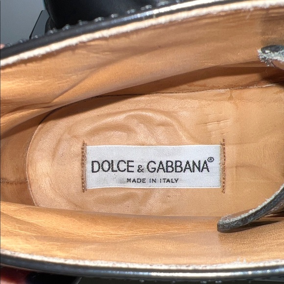 DOLCE & GABBANA Black Leather Chukka Boots for Men main image 11